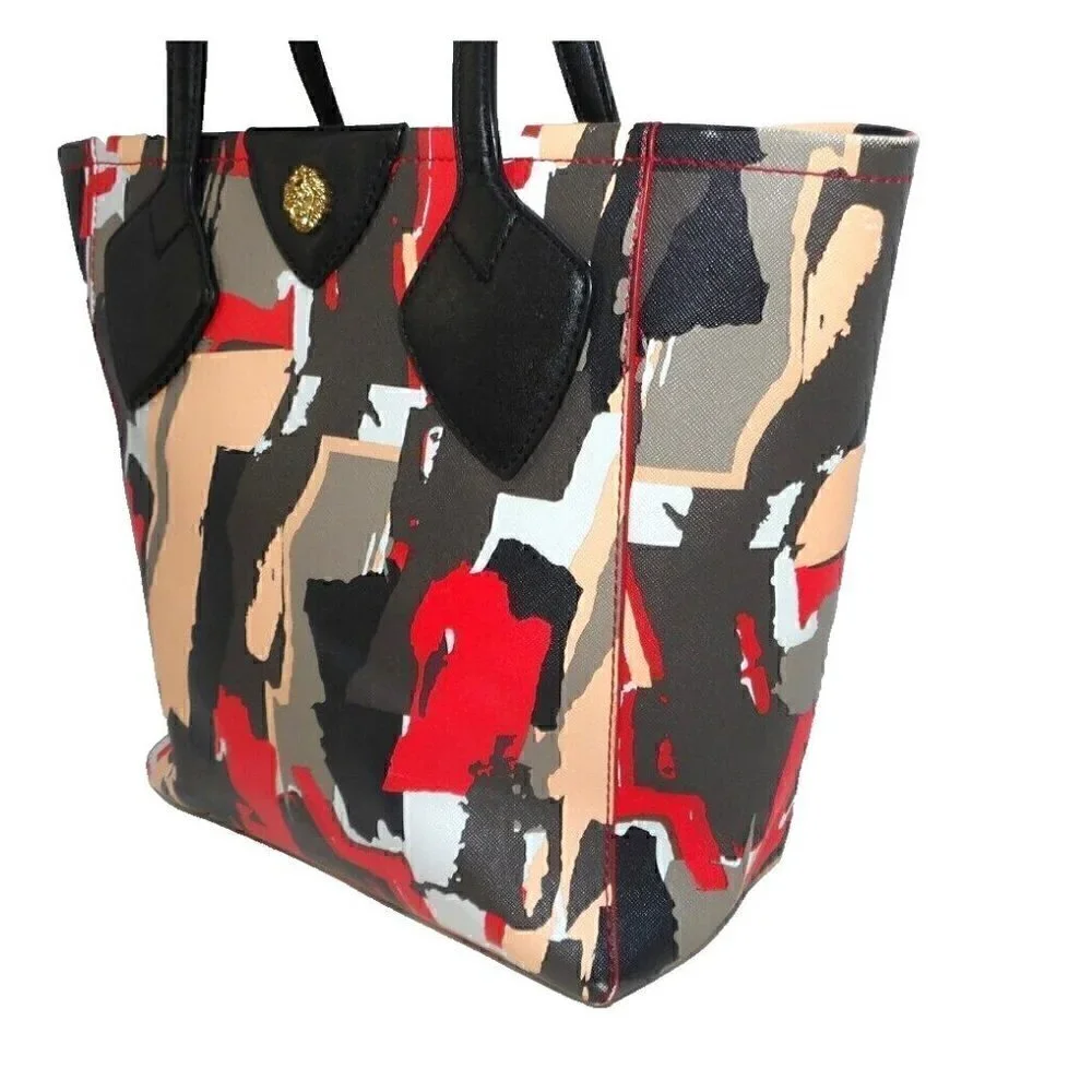 ANNE KLEIN multicolor abstract pattern tote, shoulder bag, handbag, purse